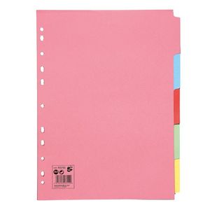 5 Star A4 5-Part Subject Dividers