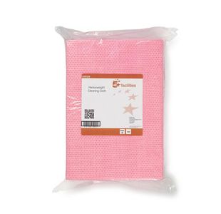 5 Star Heavy Duty Clean Cloth Red Pk25