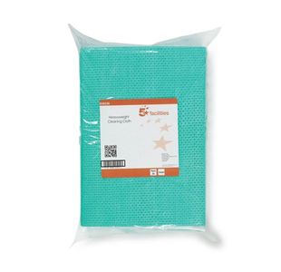 5 Star Heavy Duty Clean Cloth Grn Pk25