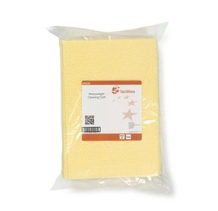 5 Star Heavy Duty Clean Cloth Yel Pk25