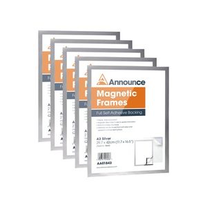 Announce Magnetic Frames A3 Silver Pk5