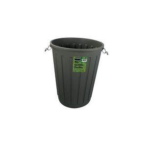 Addis Dustbin Base Rnd 90Ltr Blk B766Gry