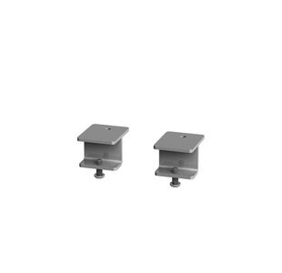 Pair Aluminum Glazed Screen Brackets In