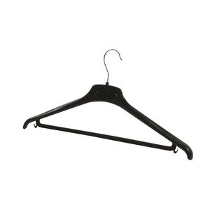 Ff Alba Plastic Coat Hanger Black Pk20