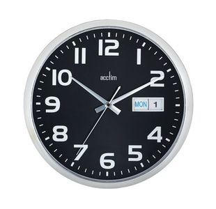 Acctim Chrome/Black Wall Clock