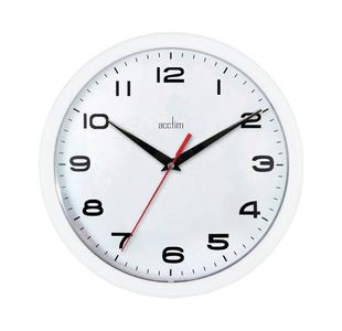 Acctim Aylesbury Wall Clock Wht 92/301