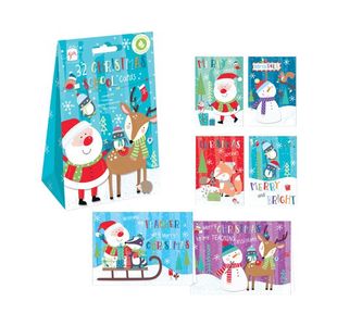 Cards 32 School Pk Santa/Frnds Pk24