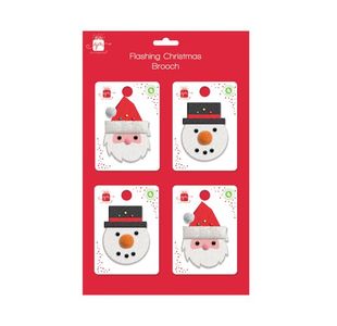 Outfit Xmas LED Brooches 2 Des Pk24