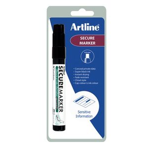 Artline Secure Redacting Marker Blk