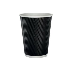 4Aces 12Oz Black Ripple Cup Pk500