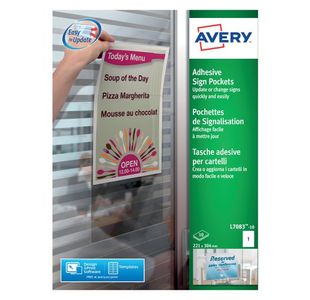 Avery Adhes Sgn Pckts 221X304Mm Pack 10