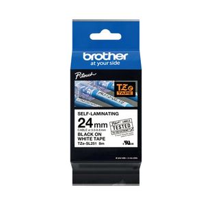 Brother TZe Slf-Lam Tpe 24mm Blk/Wht