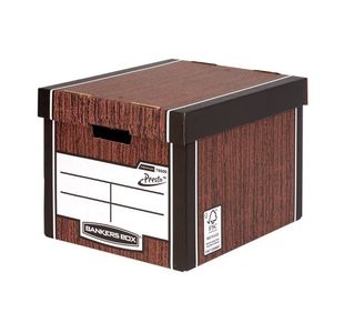 Bankers Box Tall Box Woodgrain Pk5