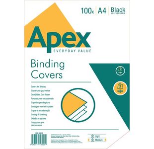 Fellowes Apex Leatherboard Cover Blk A4