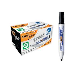 Bic Velleda 1701 Markers Black Pk12