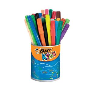 Bic Kids Visa Col Felt Pens Ast Pk36