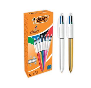 Bic 4 Colours Bp M/Point Astd Pk12