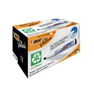 Bic Velleda 1751 Markers Black Pk12