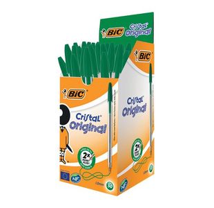 Bic Cristal Ballpoint Pen Green Pk50