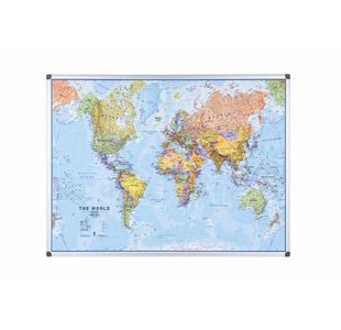 Maya Magn World Map Board 120X90Cm