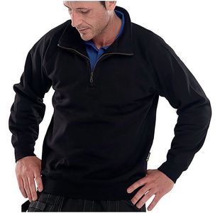 Quarter Zip Sweatshirt Black Xs