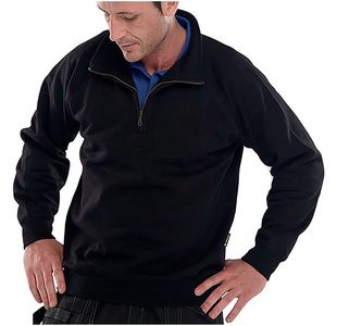 Quarter Zip Sweatshirt Black 3Xl