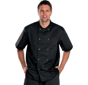 Chefs Short Sleeve Jacket Black L