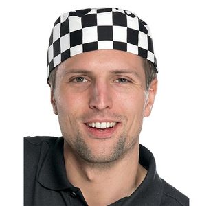 Beeswift Chefs Skull Cap Black/White