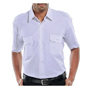 Pilot Short Sleeve Shirt White 14.5