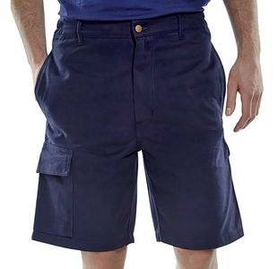 Cargo Pocket Shorts Navy Blue 32