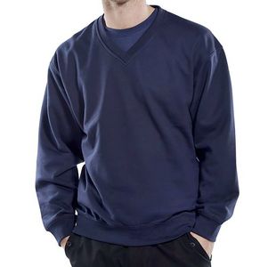 Click V-Neck Sweatshirt Navy Blu M