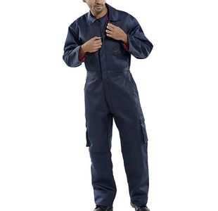 Click Quilted Boilersuit Nvy Blue 36