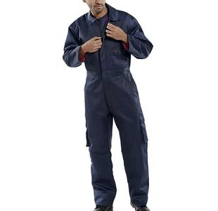 Click Quilted Boilersuit Nvy Blue 42