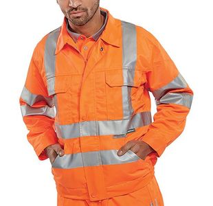 Beeswift Railspec Jacket Orange Sz38