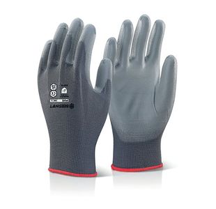 Pu Coated Glove Grey Small