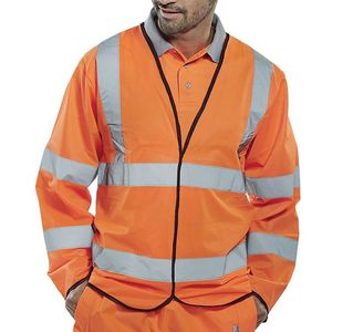 Hi Vis Long Sle Jerkin Orange Medium