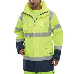 Hi Vis Traffic Jac Syellow/Navy 3Xl