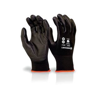 Pu Coated Glove Black Small