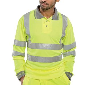 Polo Shirt Lng Sleeve Syellow Sm