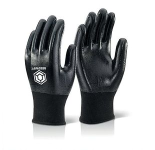 Nitrile F/C Polyester Blk Xl