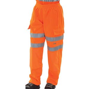 Hi Vis Jogging Bottoms Orange 4Xl