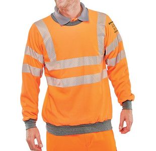 Arc Go/Rt Hi Vis Sweatshirt Org L