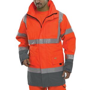 Hi Vis Traffic Jac Red/Grey 4Xl