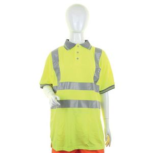 Ladies Hi Vis S/S Polo S/Yellow Xs