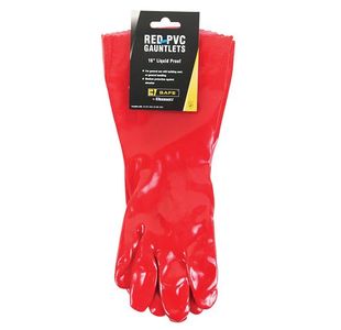 Beeswift Pvc Gauntlets Red 16 Inch