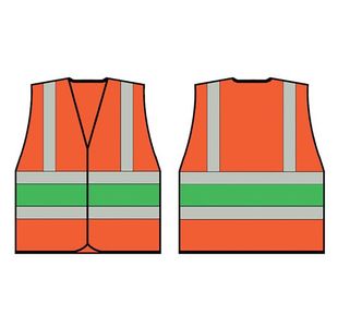 Beeswift Hi Vis Vest Org/Green M