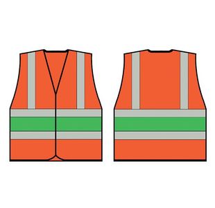 Beeswift Hi Vis Vest Org/Green L