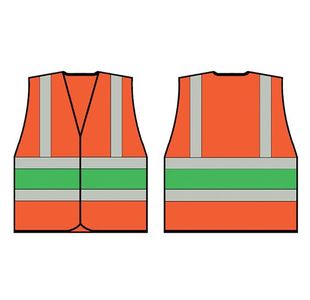 Beeswift Hi Vis Vest Org/Green Xl