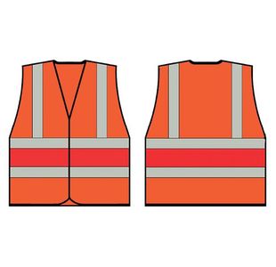 Beeswift Hi Vis Vest Org/Red 3Xl