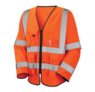 Pkj Exec Long Sleeve Vest Orange 3Xl